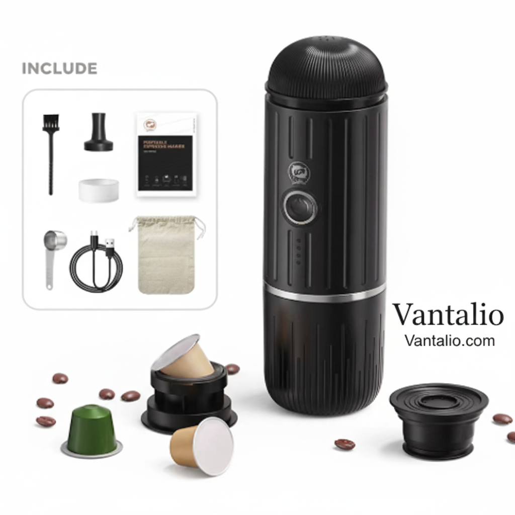 Vantalio ME2218 Draagbare Espressomachine — Cafékwaliteit Overal ter Wereld