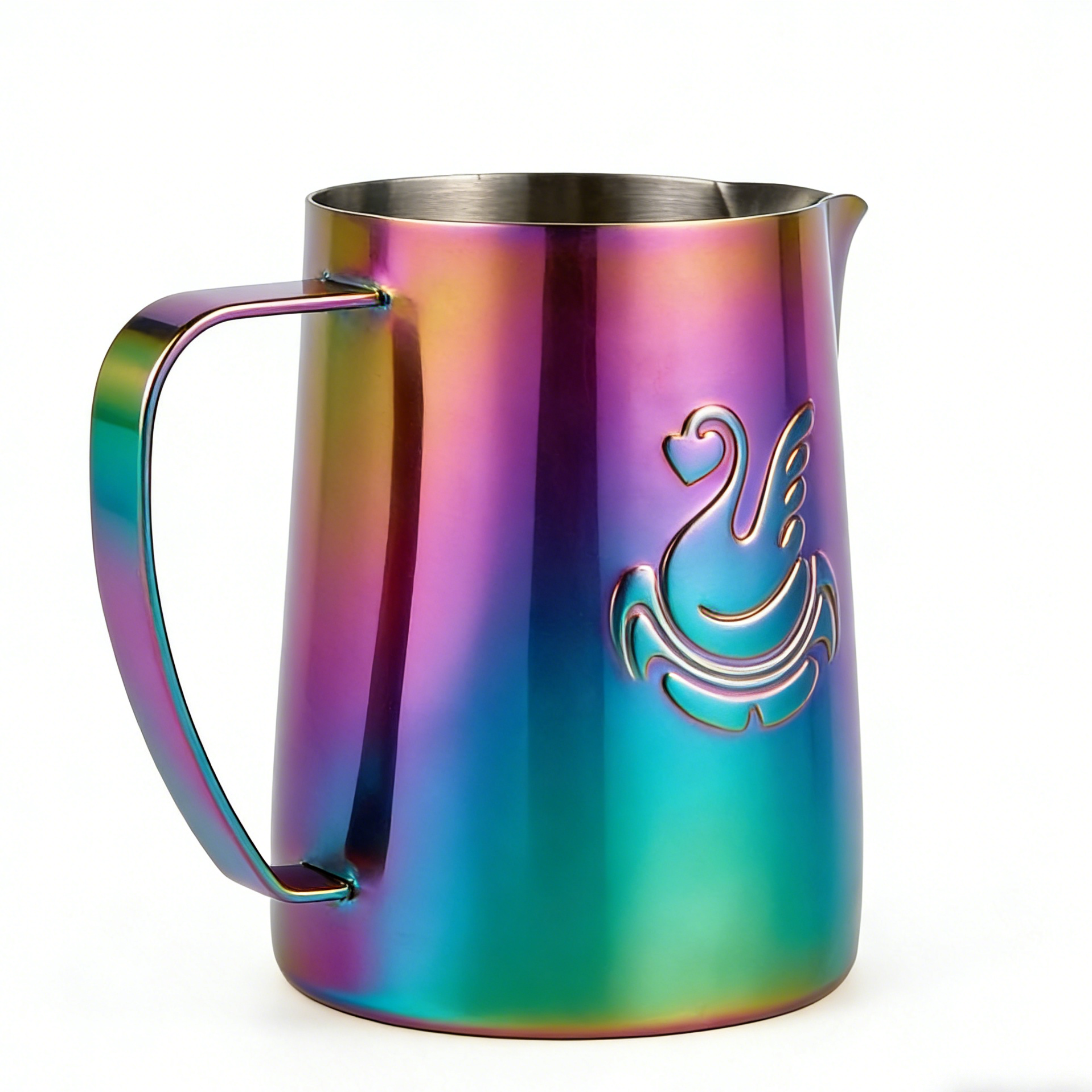 SWAN Latte Art Pitcher - Professional Milk Frothing Pitcher 600ml (Iridescent)