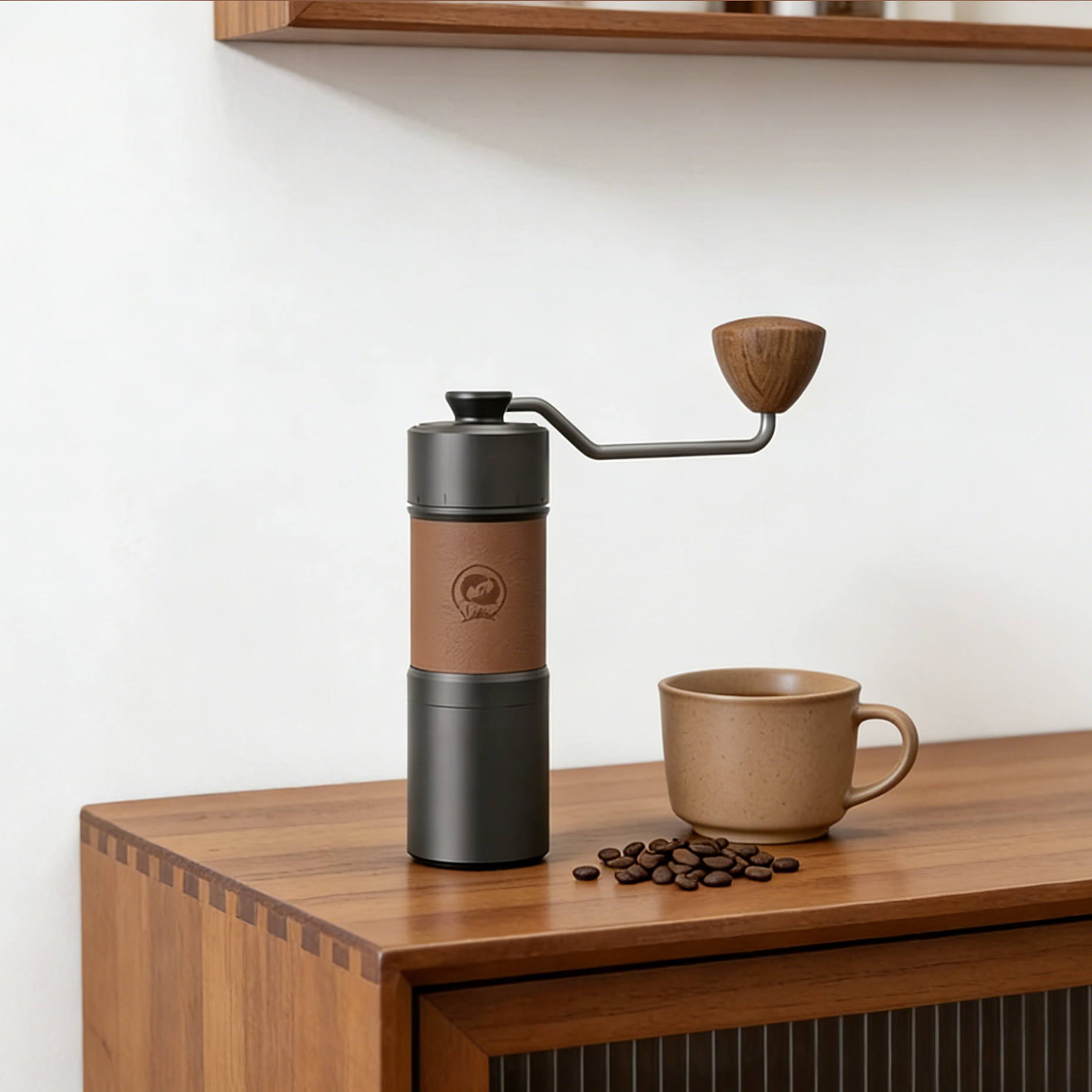 iCafilas Portable Manual Coffee Grinder • Titanium Plated Burr 420 Stainless Steel