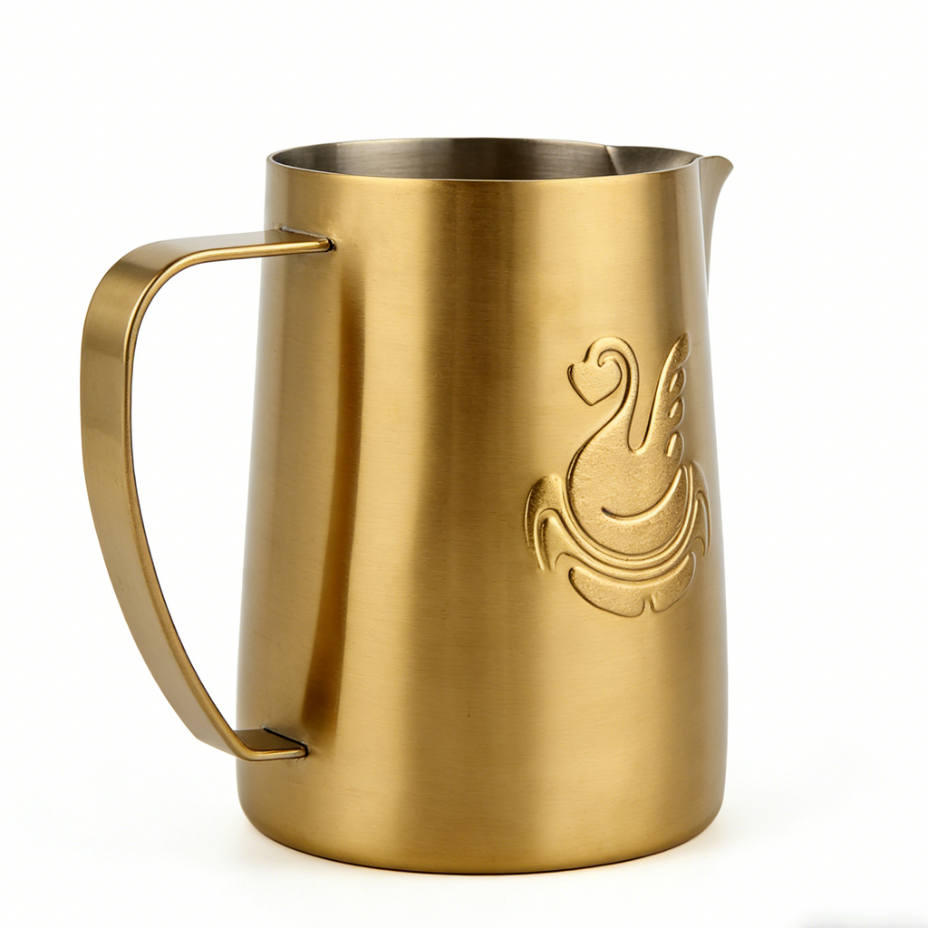 SWAN Latte Art Pitcher - Professional Milk Frothing Pitcher 600ml (GOLD)
