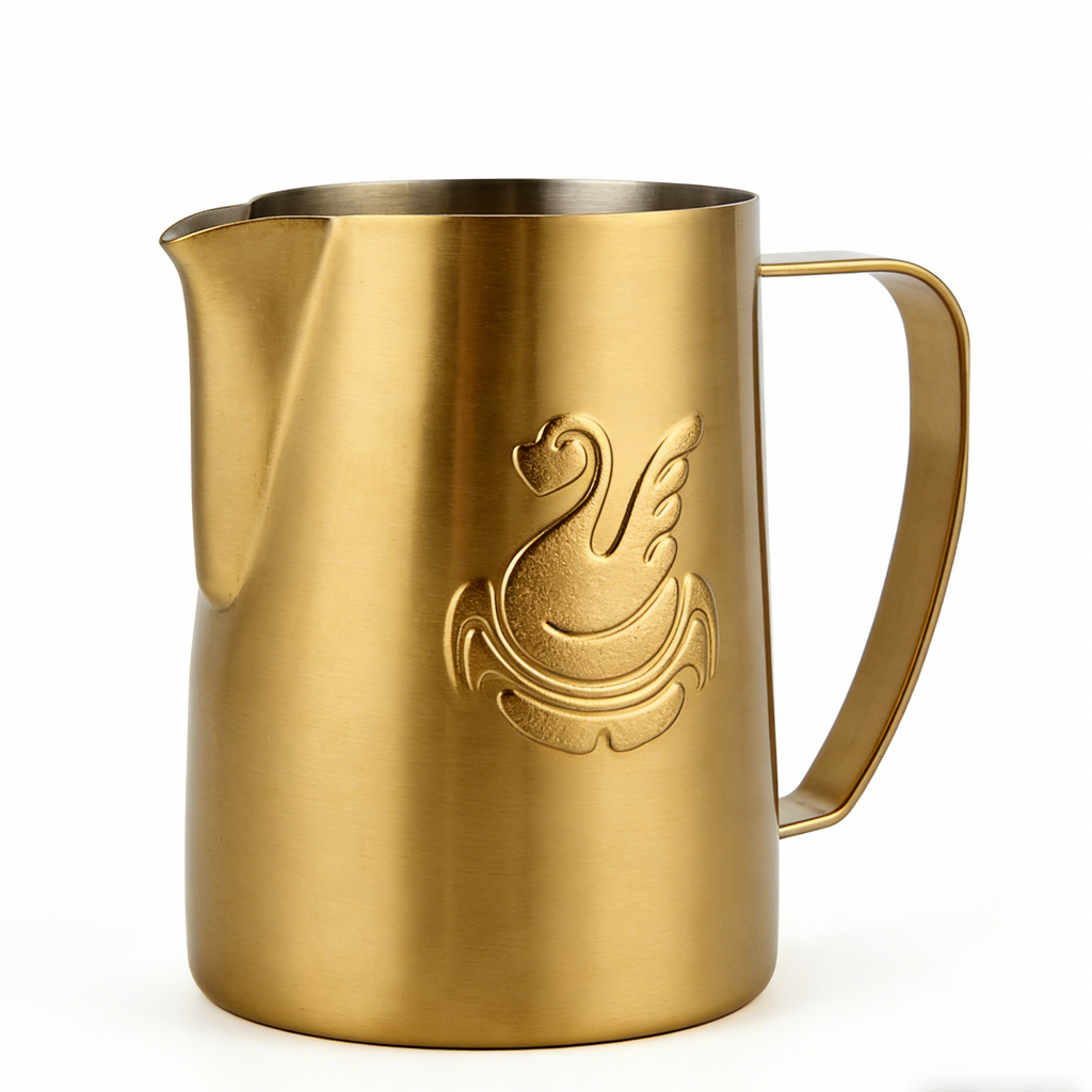 SWAN Latte Art Pitcher - Professional Milk Frothing Pitcher 600ml (GOLD)
