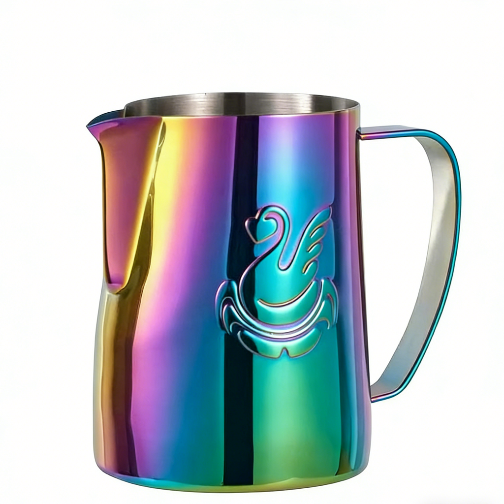 SWAN Latte Art Pitcher - Professional Milk Frothing Pitcher 600ml (Iridescent)