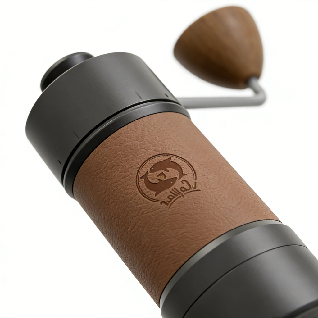 iCafilas Portable Manual Coffee Grinder • Titanium Plated Burr 420 Stainless Steel
