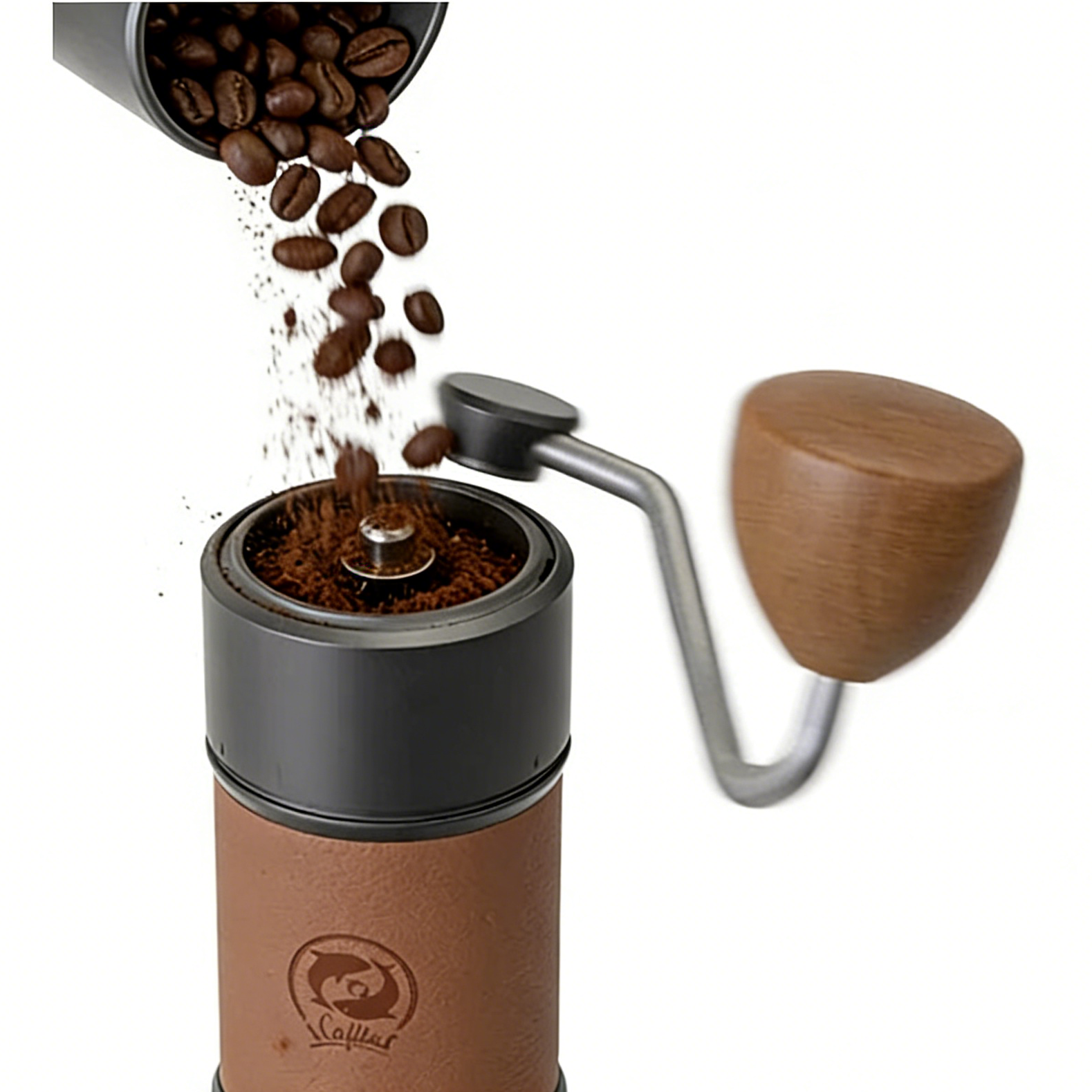 iCafilas Portable Manual Coffee Grinder • Titanium Plated Burr 420 Stainless Steel