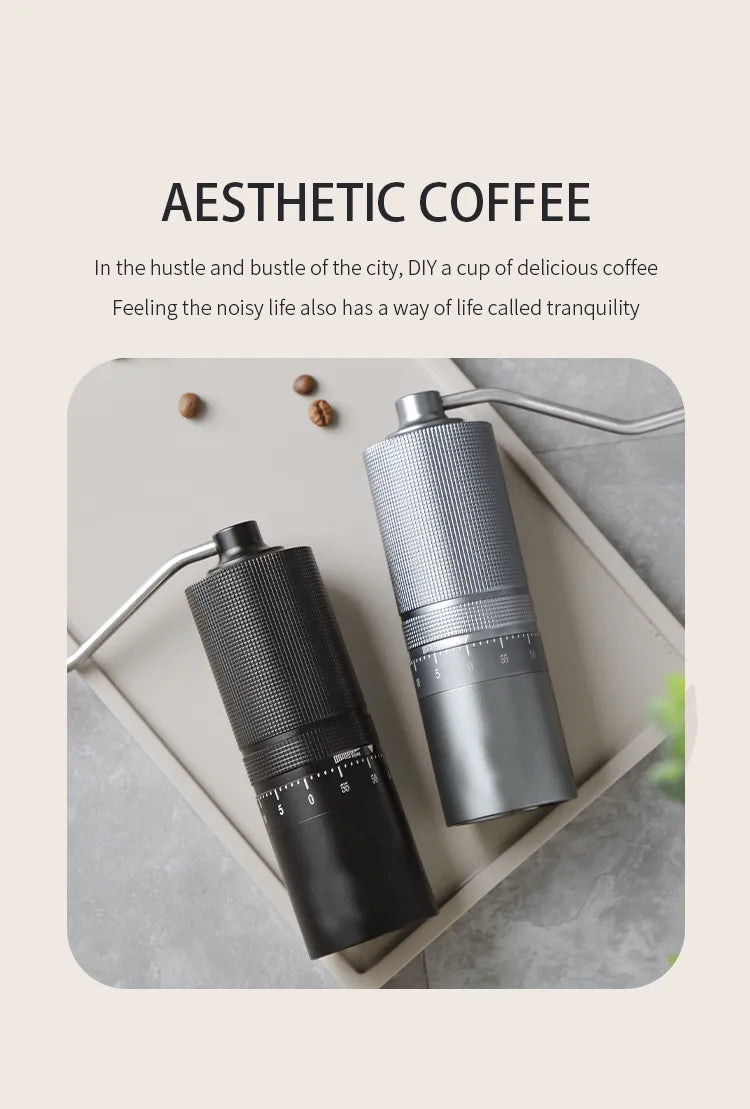 Premium Vantalio Manual Coffee Grinder - CNC420 Stainless Steel Precision Mill