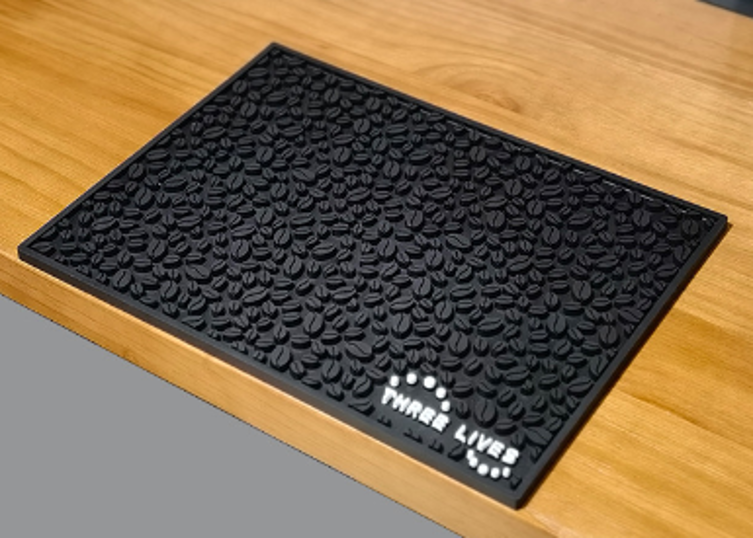 Coffee Bean Drain Mat – Large Eco-Friendly PVC Bar Mat