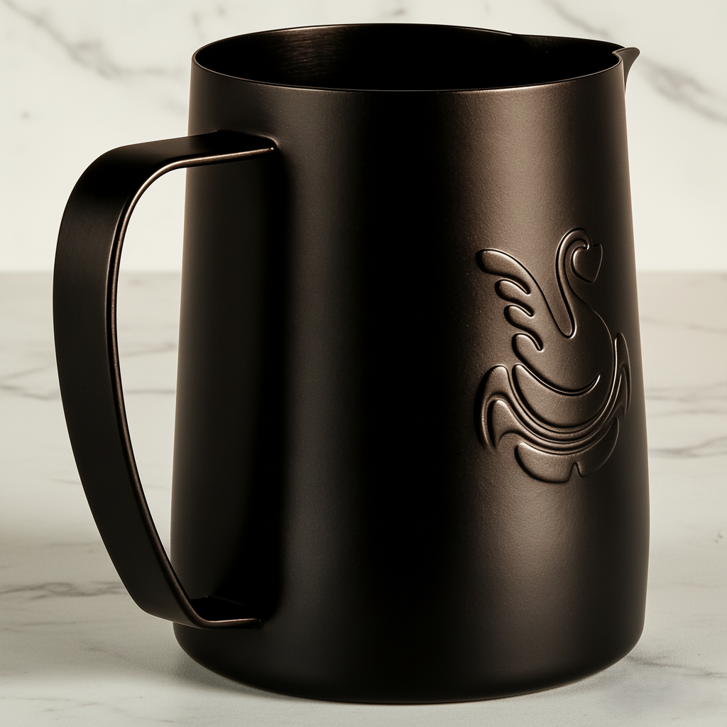 SWAN Latte Art Pitcher - Professional Milk Frothing Pitcher 600ml(black)
