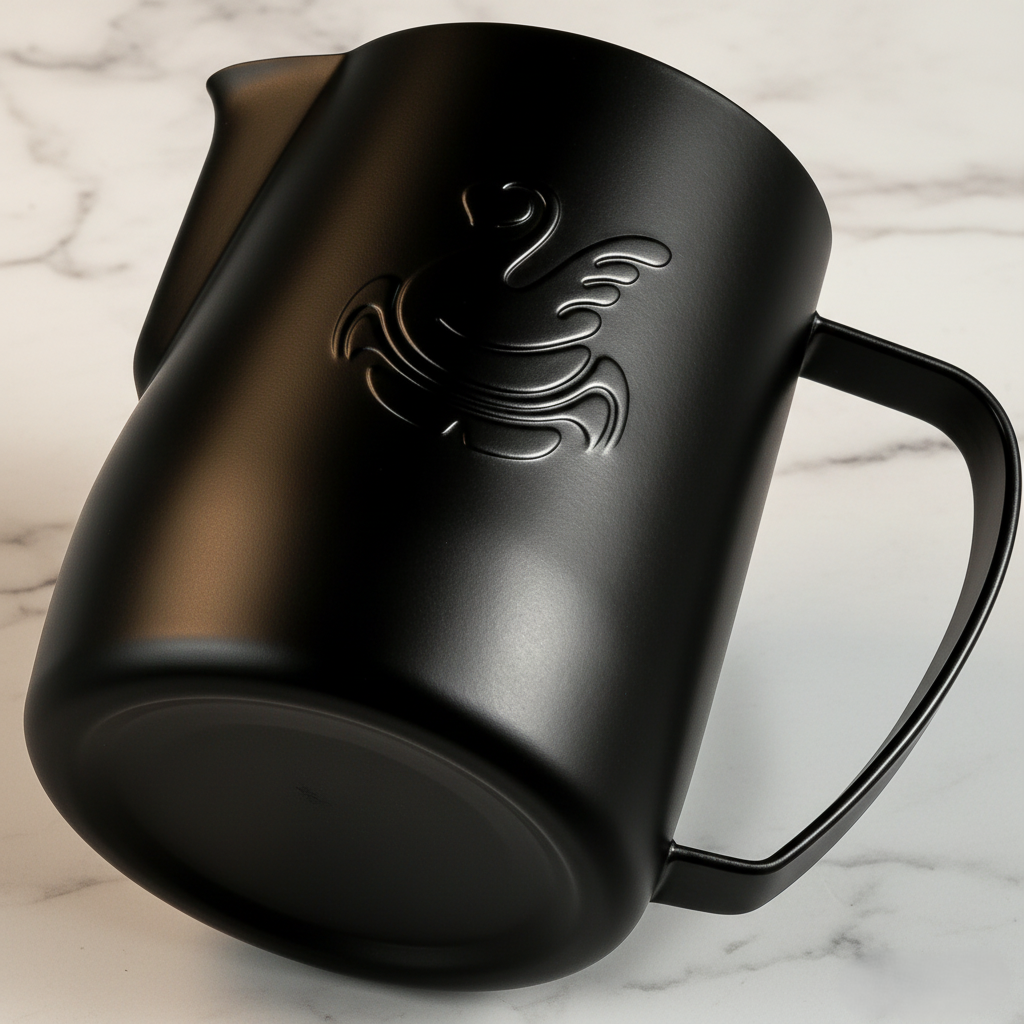 SWAN Latte Art Pitcher - Professional Milk Frothing Pitcher 600ml(black)