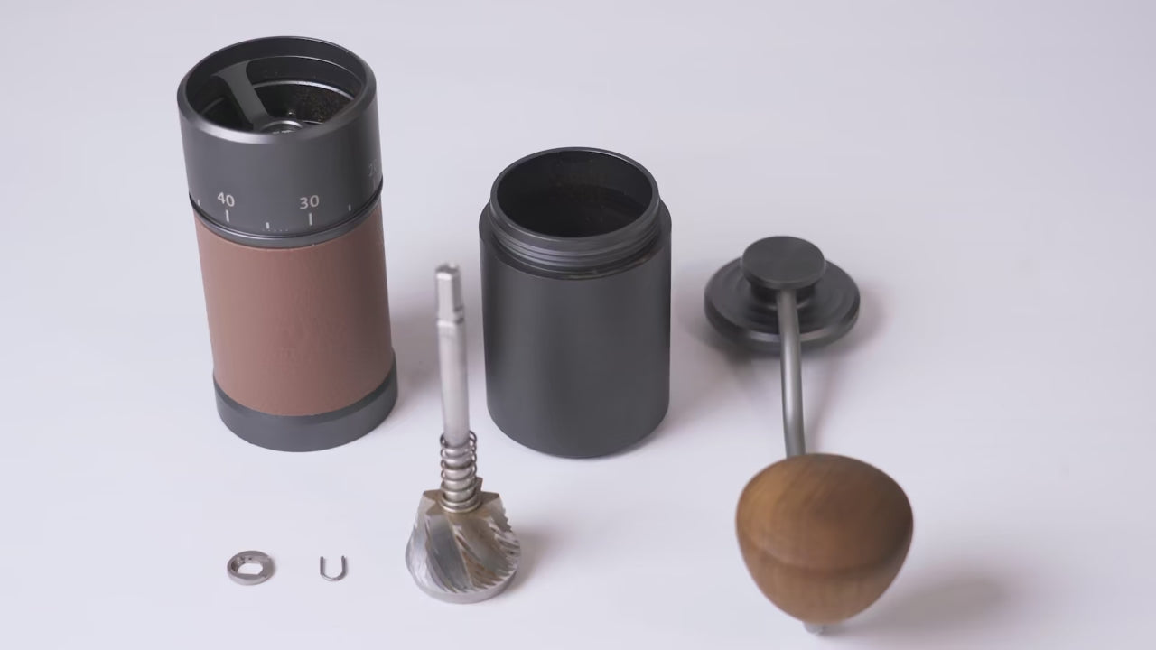 iCafilas Portable Manual Coffee Grinder • Titanium Plated Burr 420 Stainless Steel